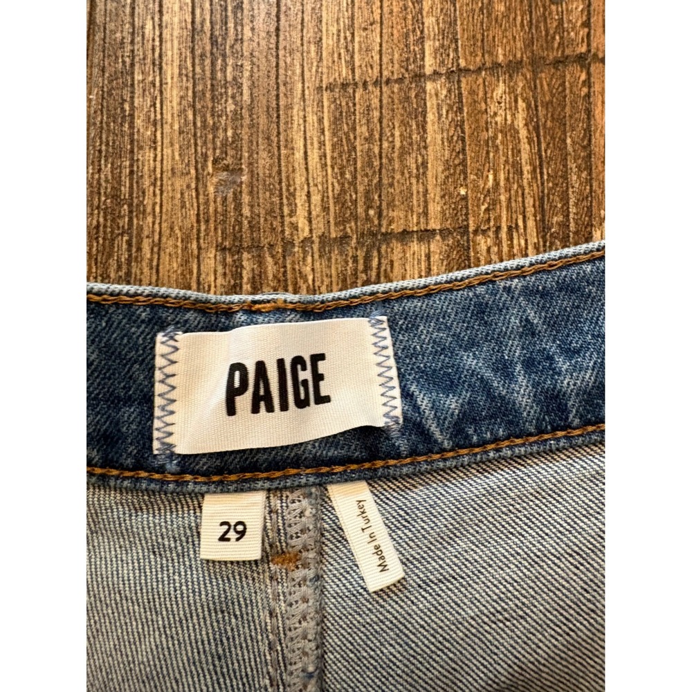Paige Arellia High Waist Ankle Barrel Jeans Womens 29 Blue New Heritage Seam - Picture 11 of 15